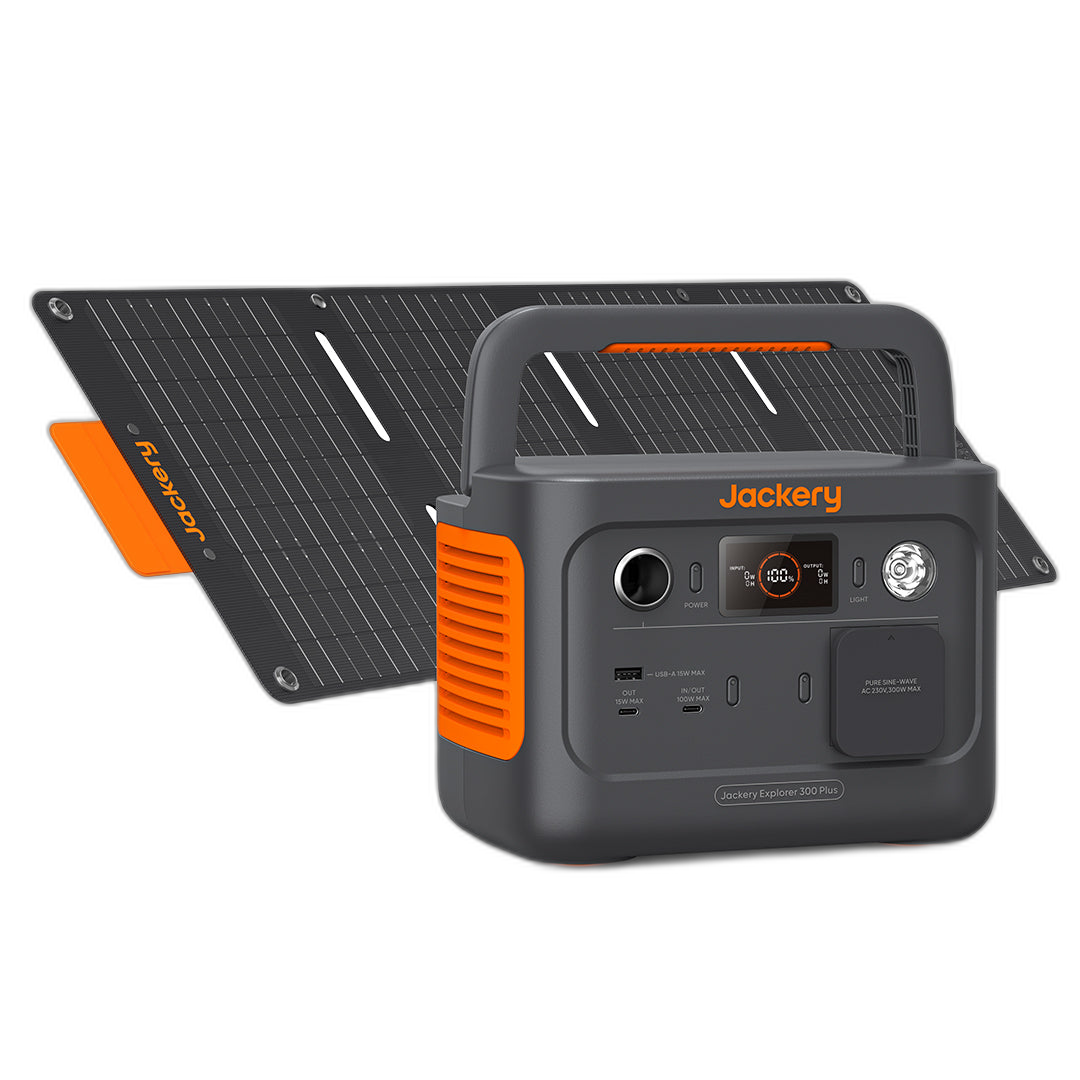 Jackery szett – Explorer 300 Plus + SolarSaga 40W Mini