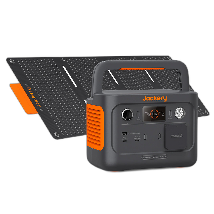 Jackery szett – Explorer 300 Plus + SolarSaga 40W Mini